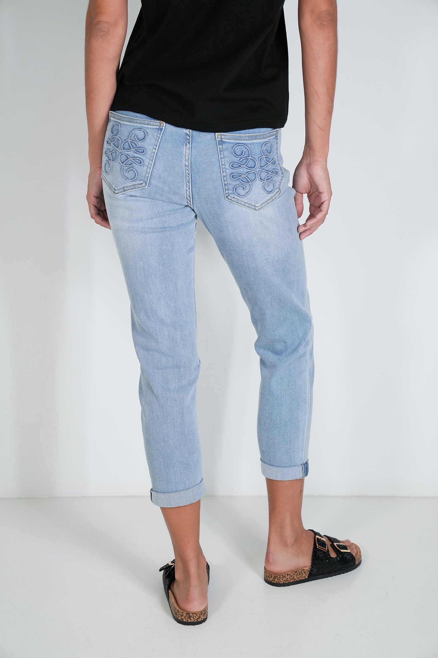 Embroidered Pocket Jean