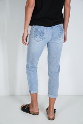 Embroidered Pocket Jean