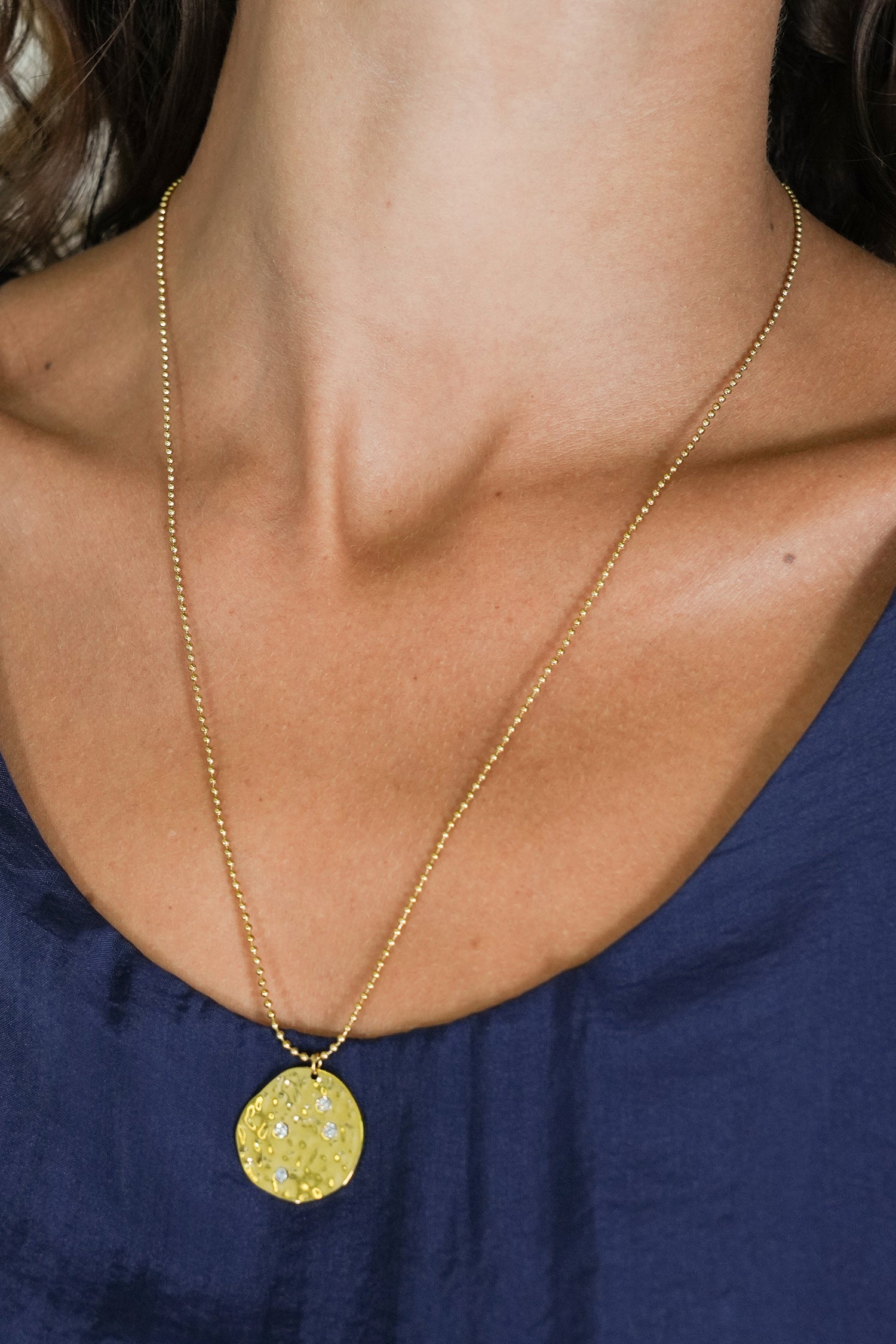 Gold Disc Necklace