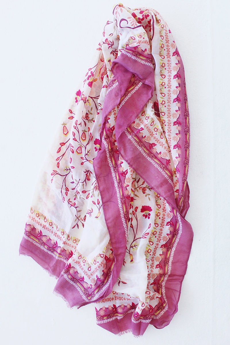 Pink Cherry Blossom Scarf
