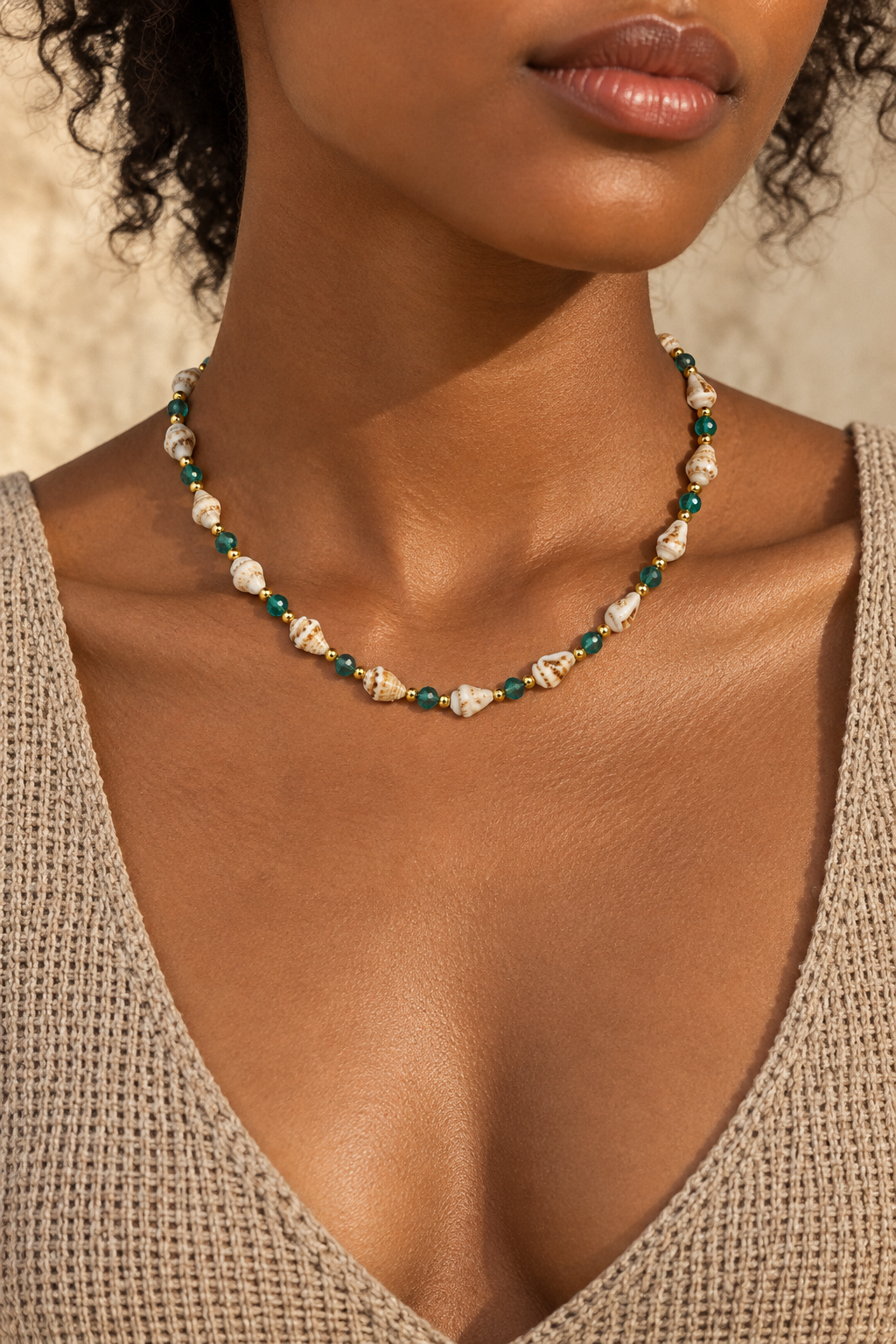 Emerald Shell Necklace