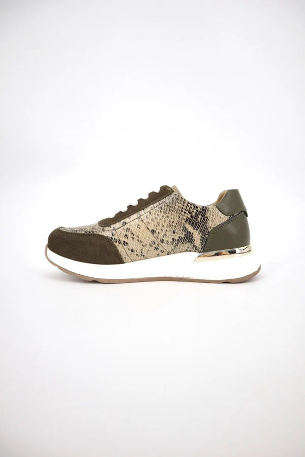 Julz Nina Beige Snake Sneaker