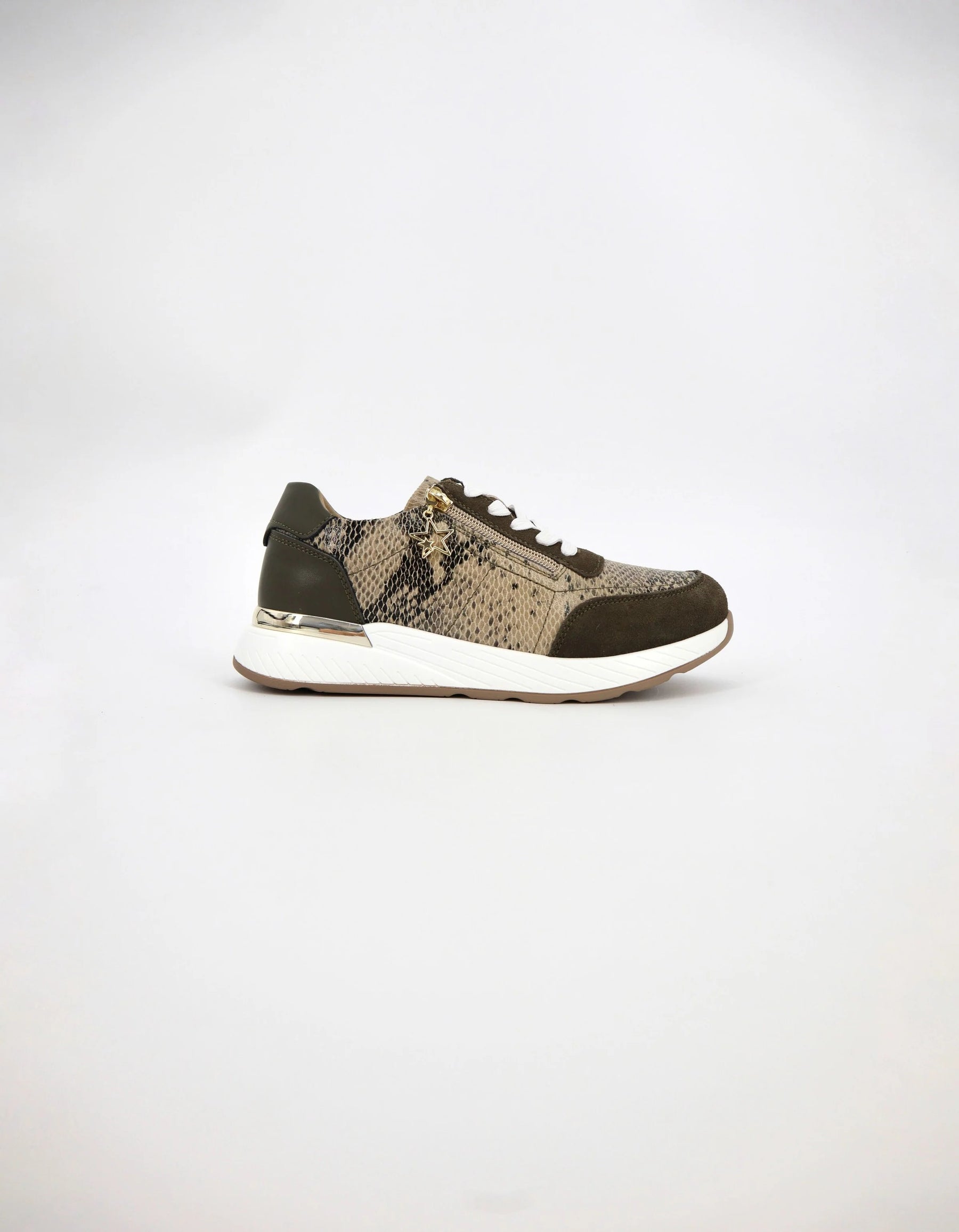 Julz Nina Beige Snake Sneaker