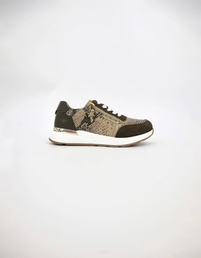 Julz Nina Beige Snake Sneaker