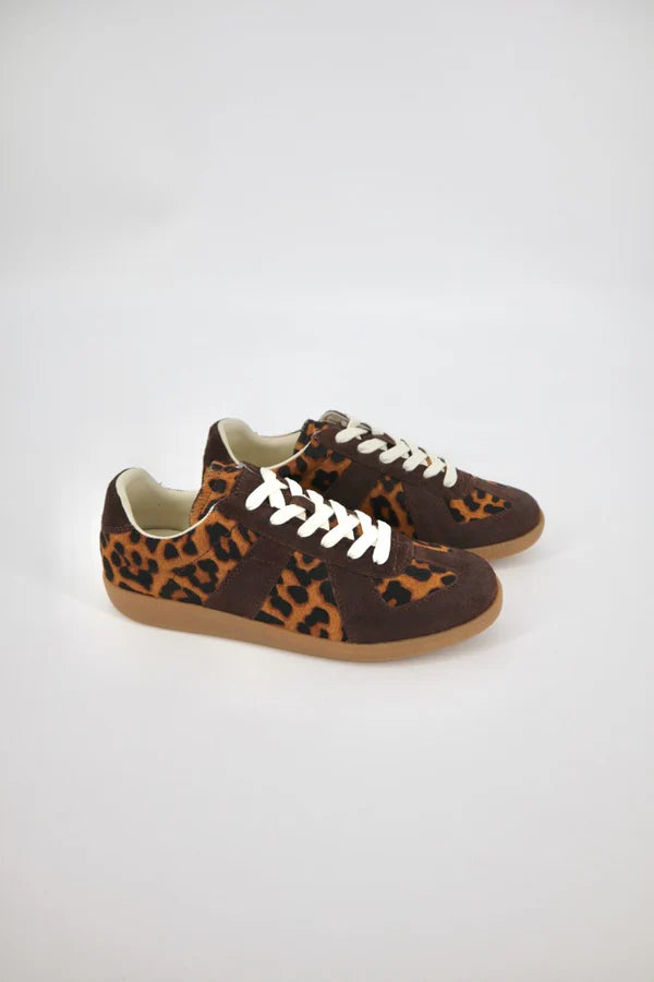 Julz Portofino Leopard and Chestnut Sneaker