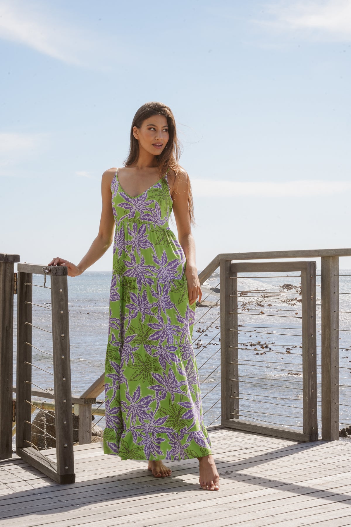 Lime and Purple Kate Strap Dress