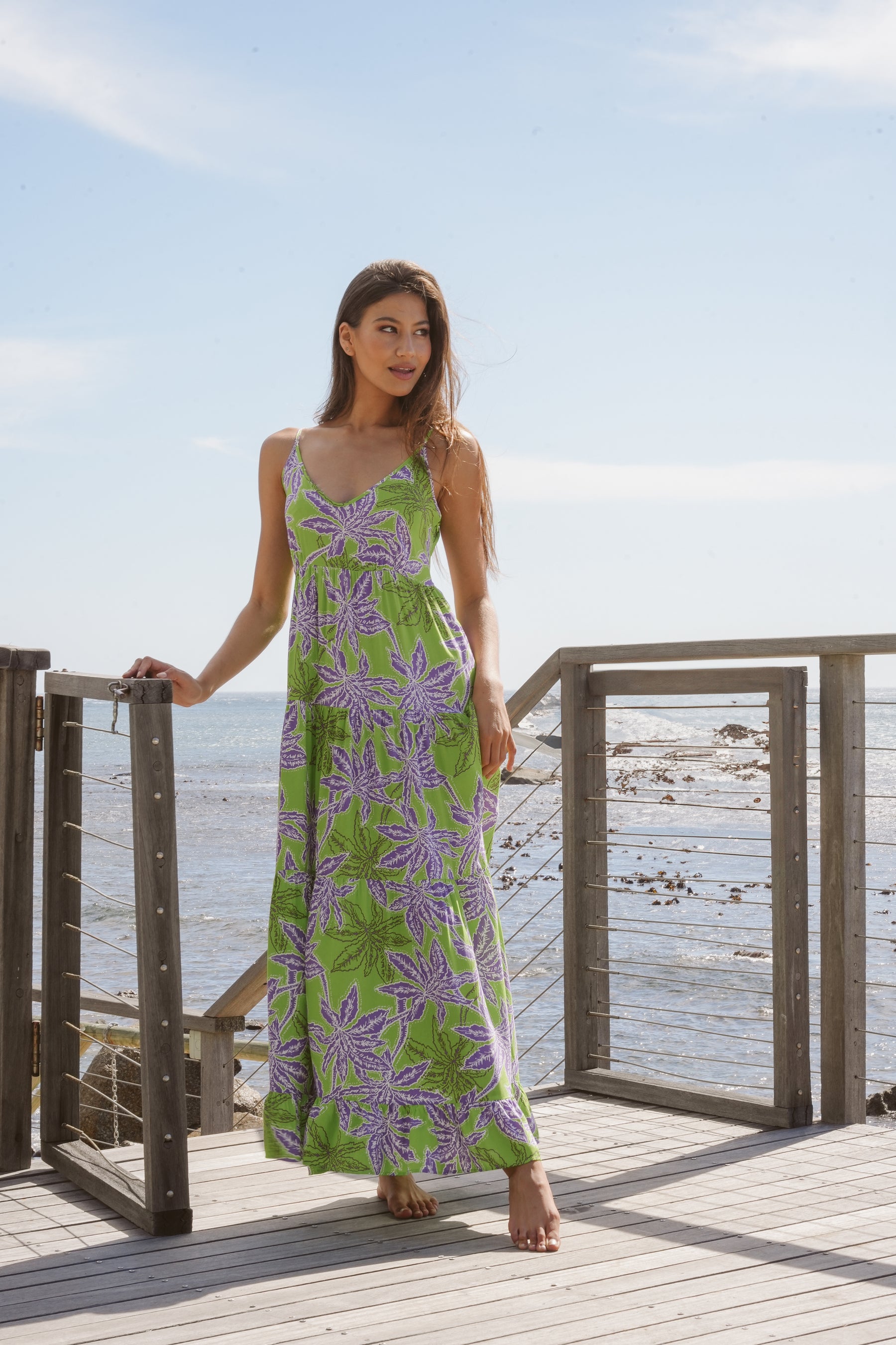 Lime and Purple Kate Strap Dress