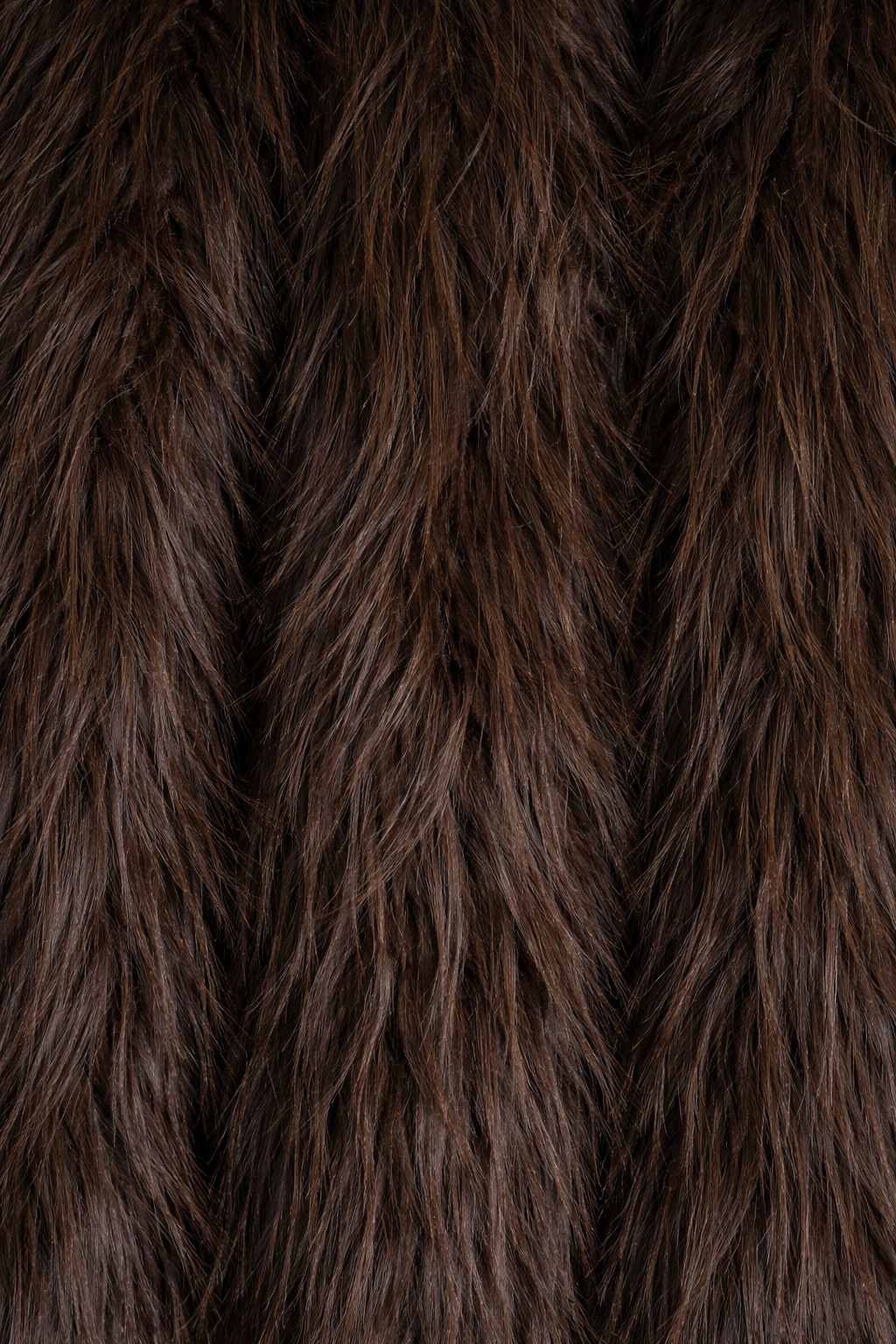 Chocolate Shaggy Faux Fur Jacket, faux fur winter jacket from Something Pretty, alternative view