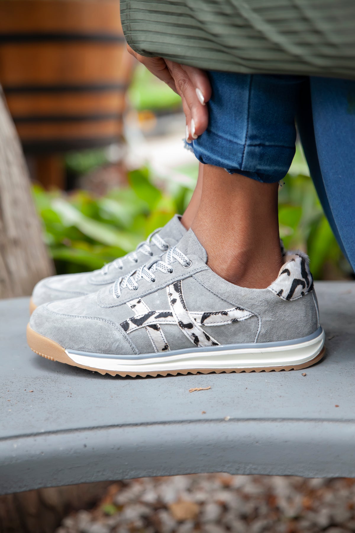 Julz Astrid Grey Leopard Sneaker