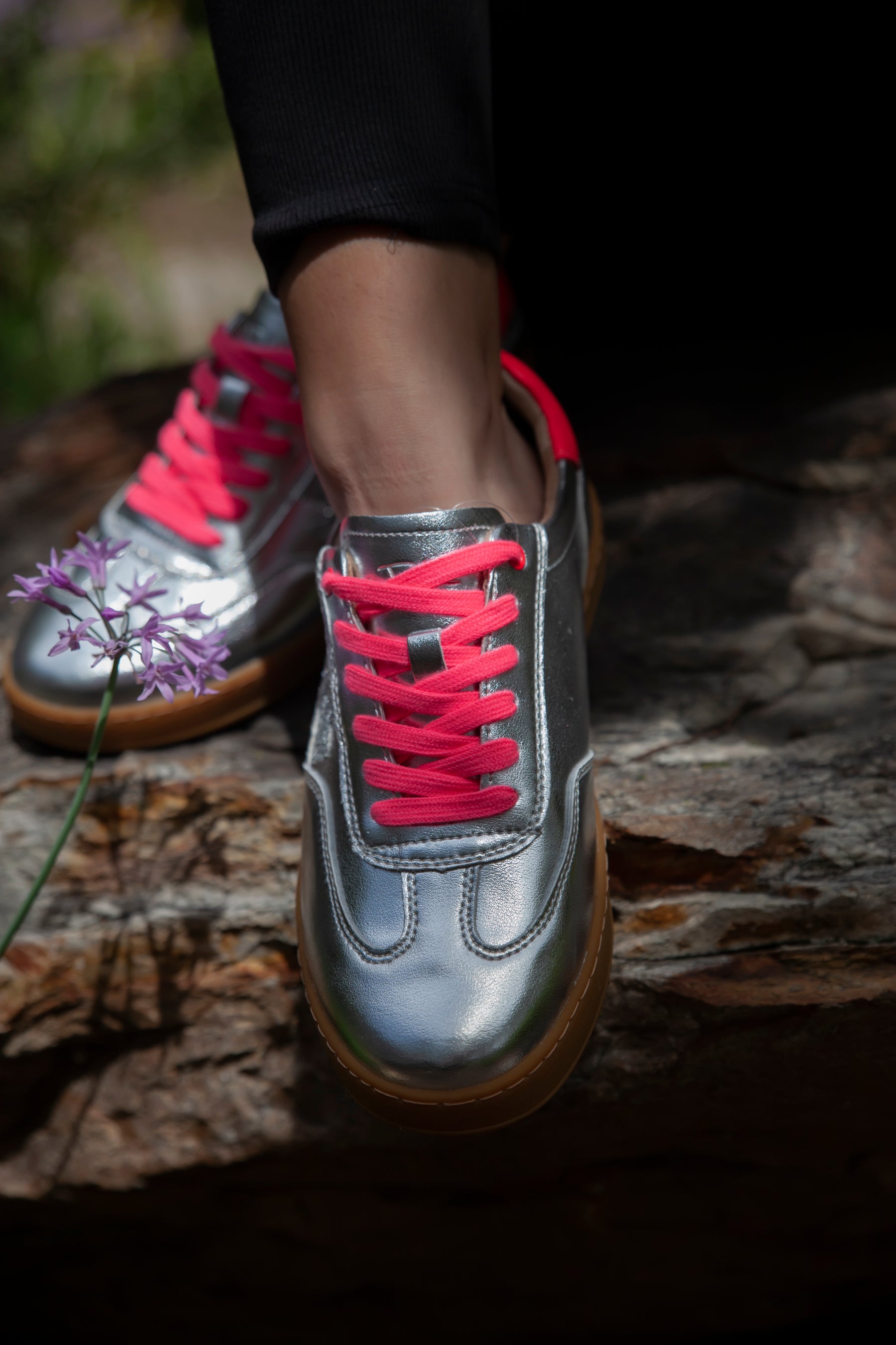 Julz Lumi Silver Hot Pink Sneaker