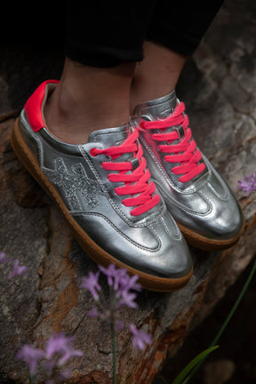 Julz Lumi Silver Hot Pink Sneaker