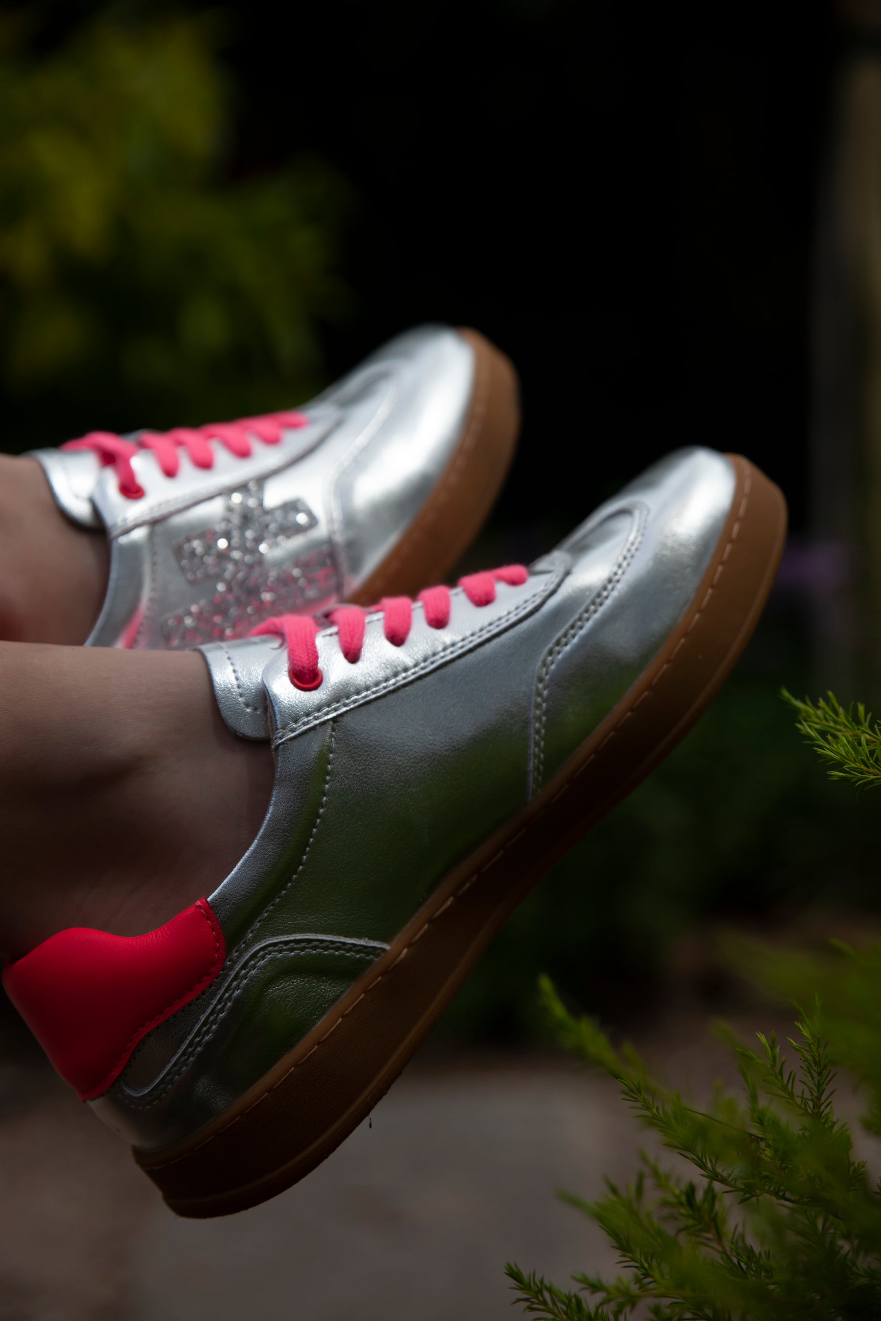 Julz Lumi Silver Hot Pink Sneaker