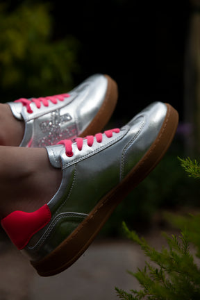 Julz Lumi Silver Hot Pink Sneaker