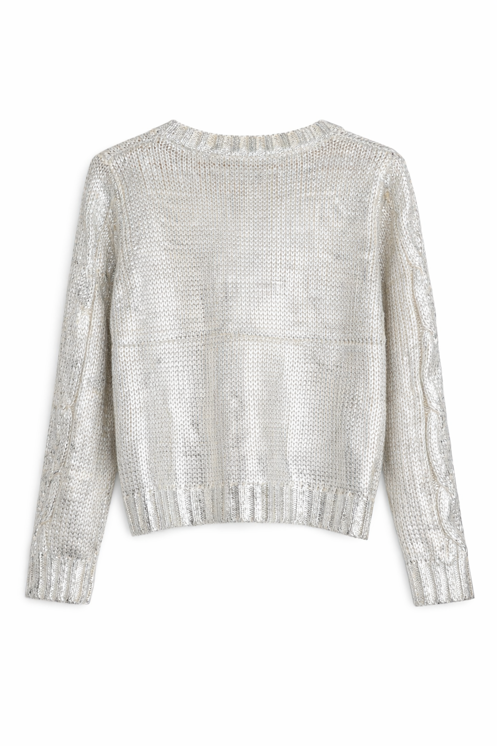 Silver Foil Cream Jumper