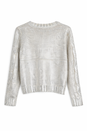 Silver Foil Cream Jumper
