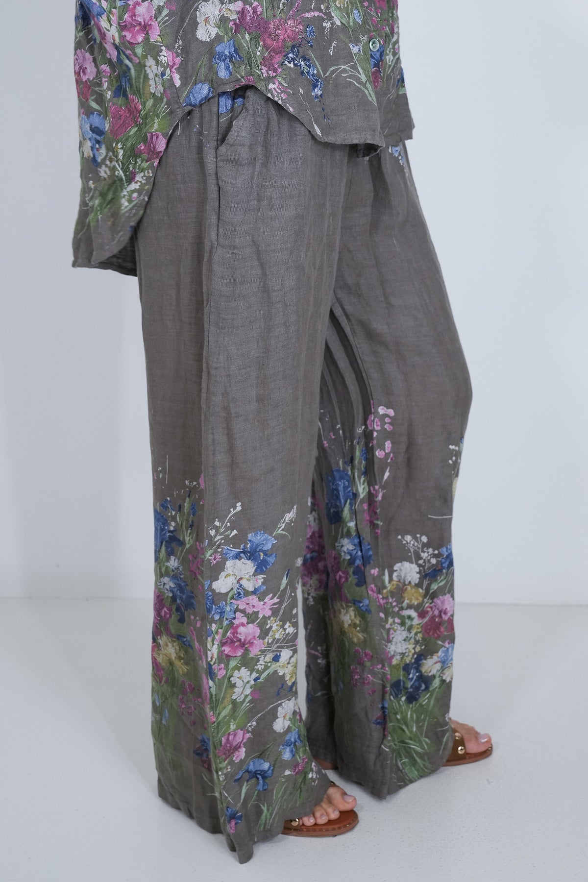 Mocha Claire Linen Pant