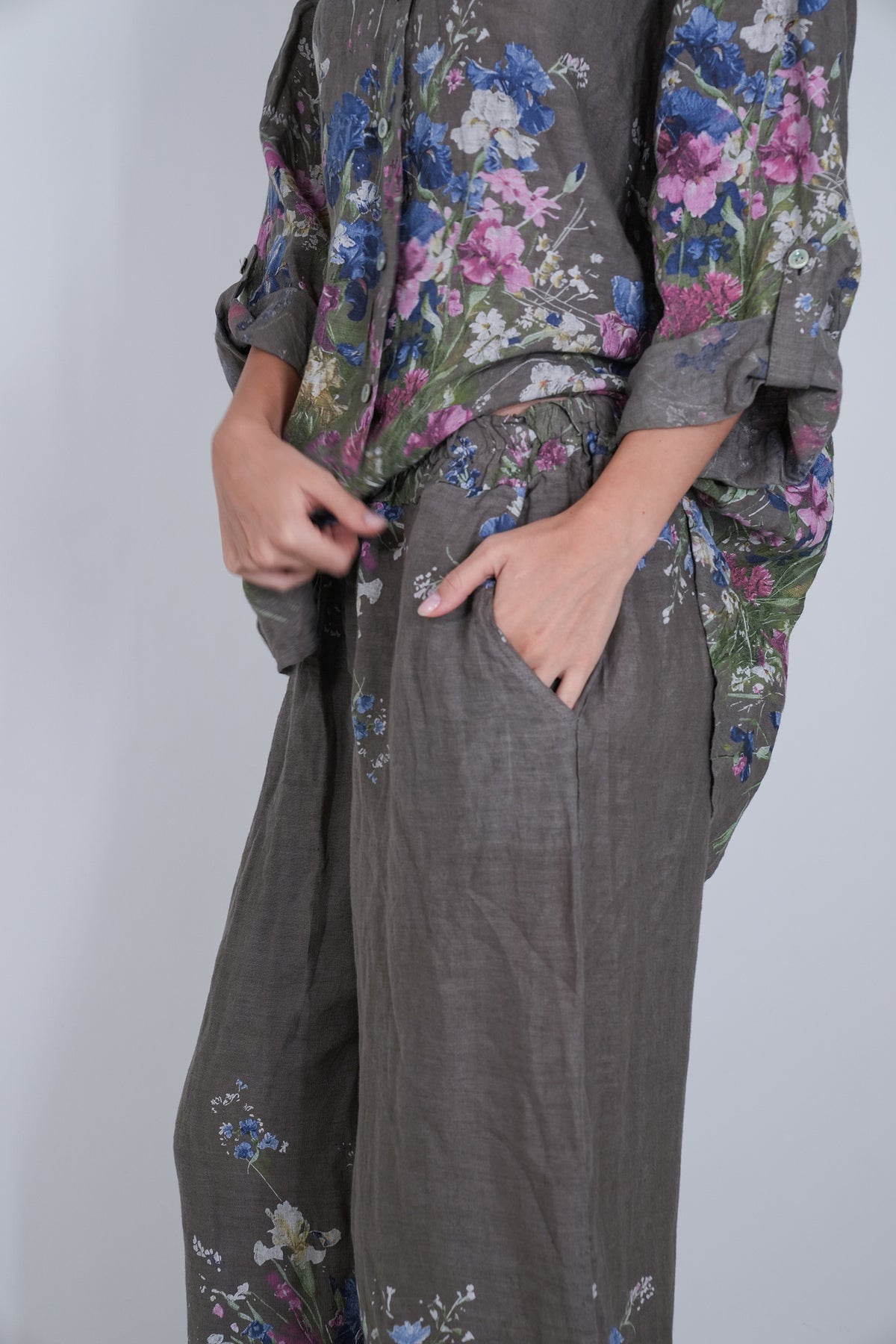Mocha Claire Linen Pant