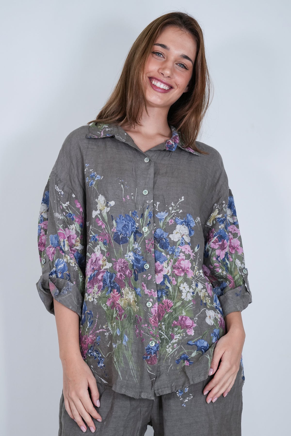 Mocha Claire Linen Shirt