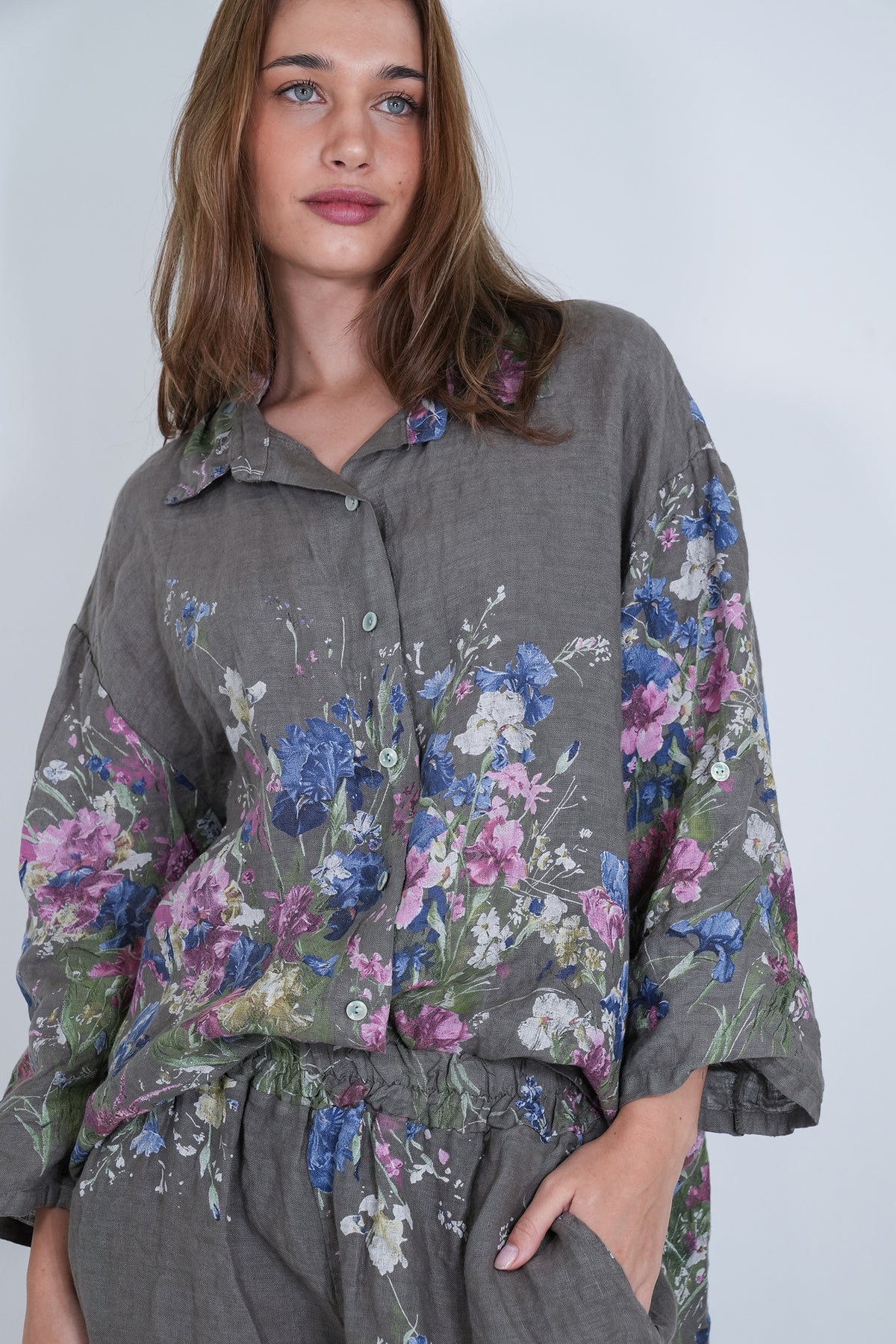 Mocha Claire Linen Shirt