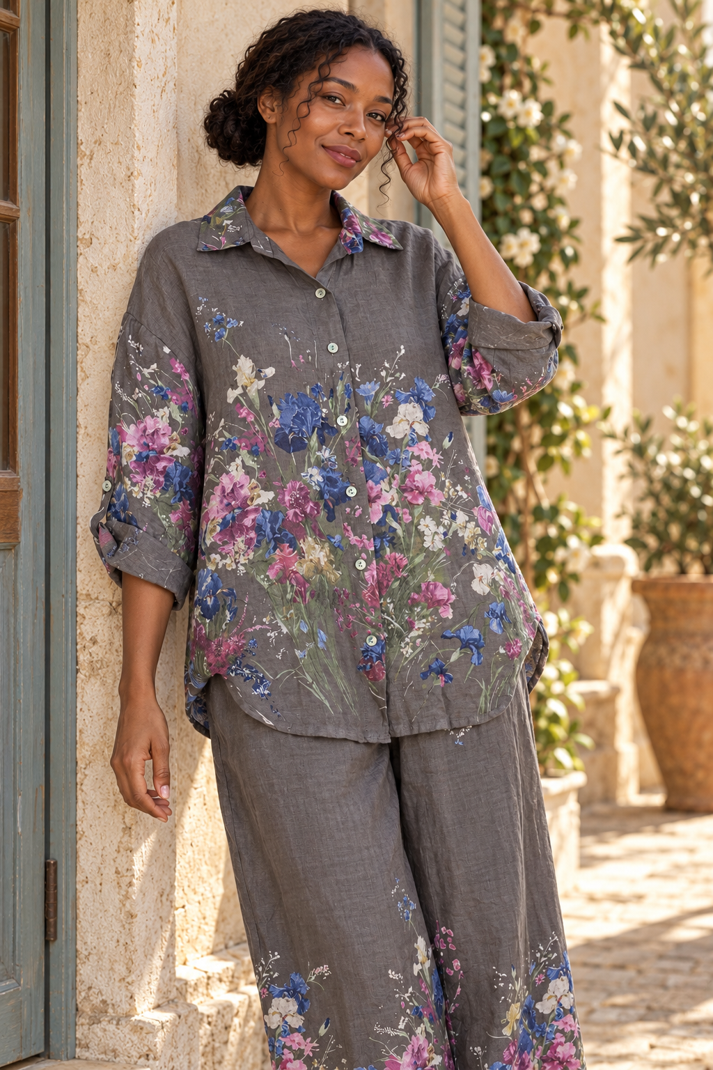 Mocha Claire Linen Shirt