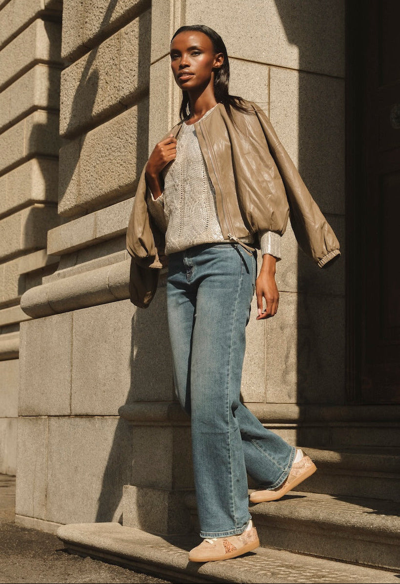 Mocha pleather jacket 