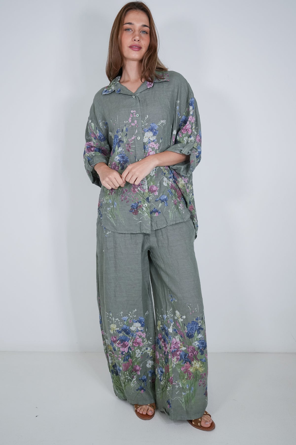 Olive Claire Linen Pant