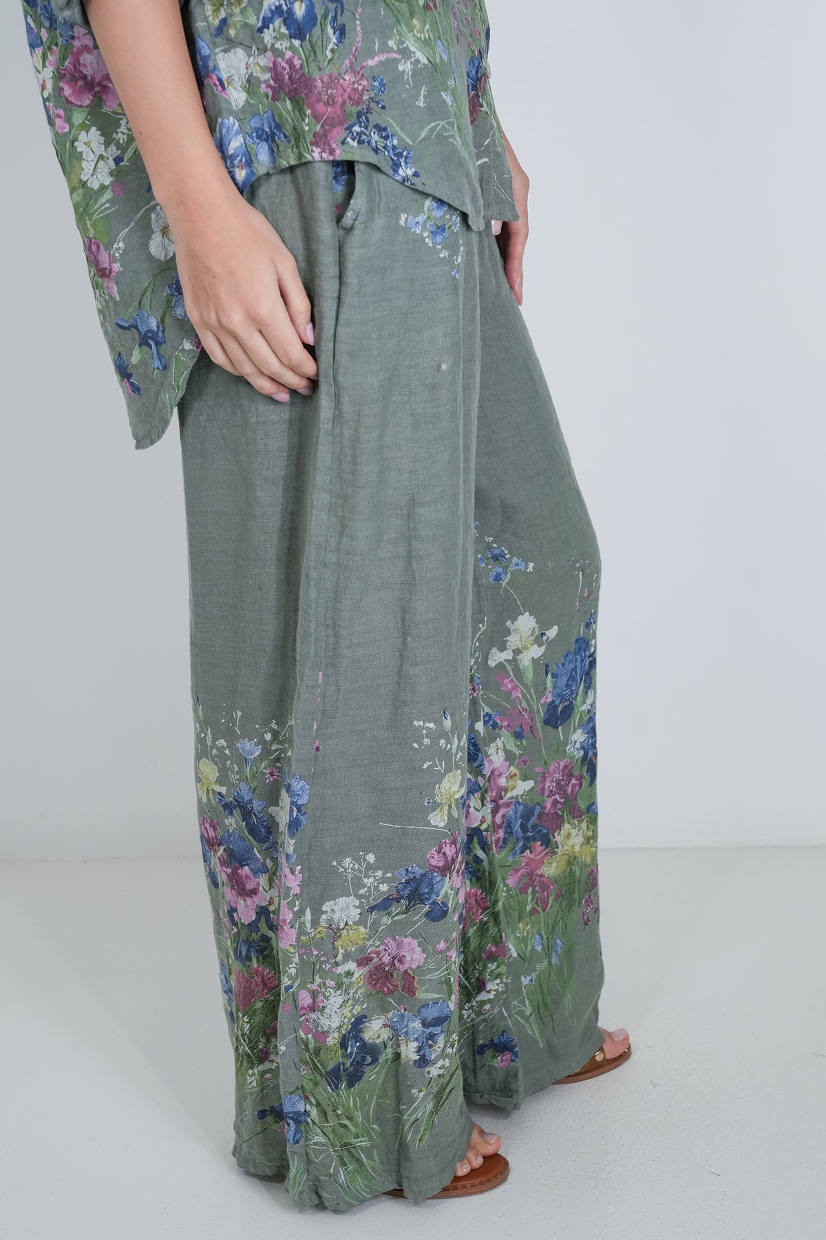 Olive Claire Linen Pant
