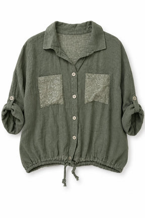 Olive_Linen_Sequin_Pocket_Shirt_campaign_somethingpretty