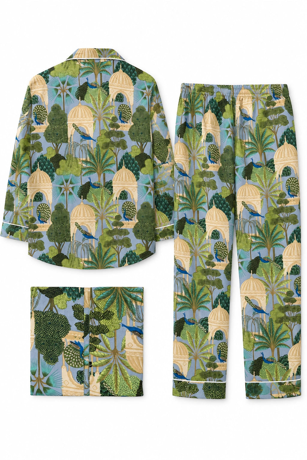 Peacock Printed Cotton Long Sleeve PJ