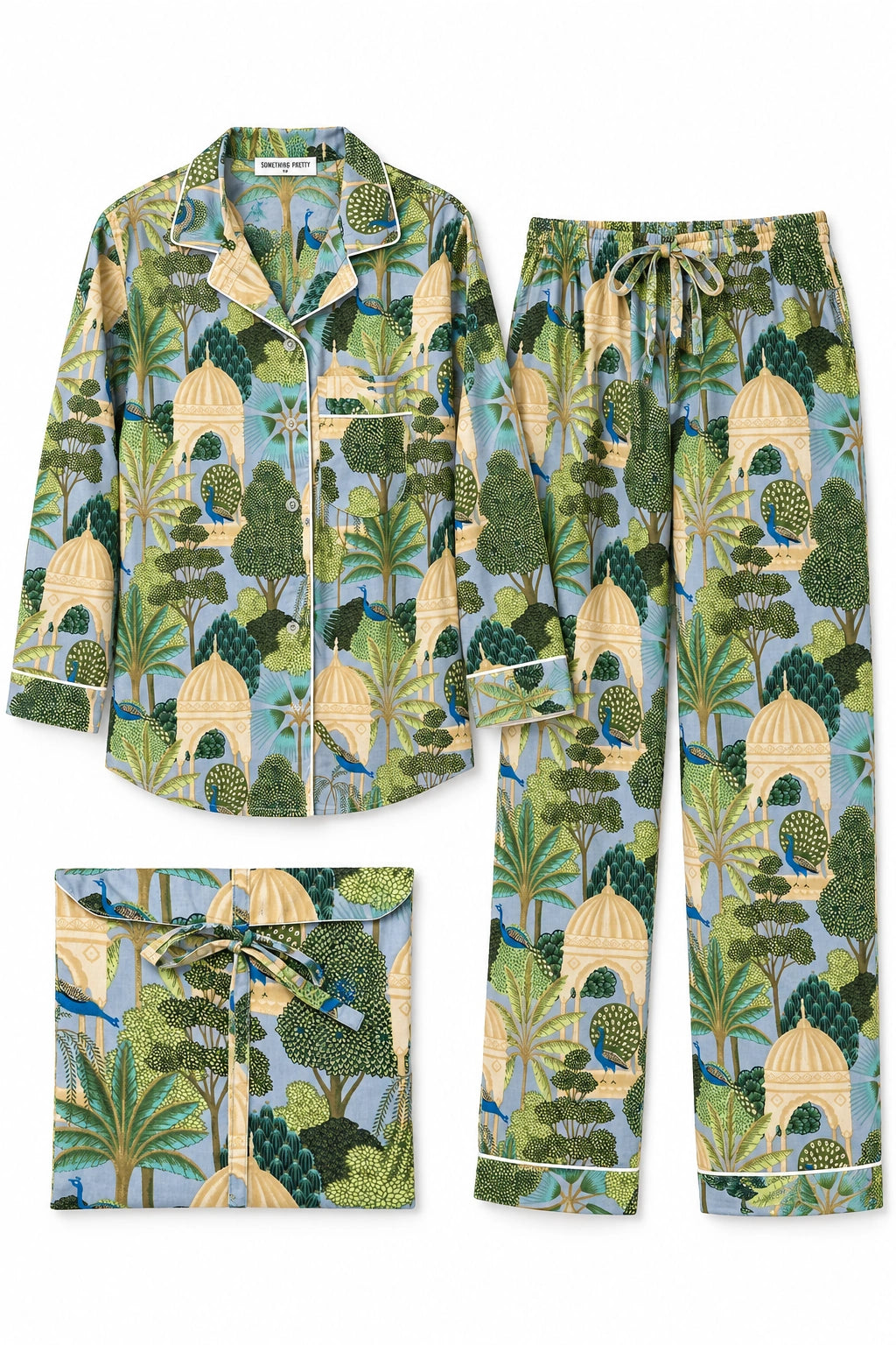 Peacock Printed Cotton Long Sleeve PJ