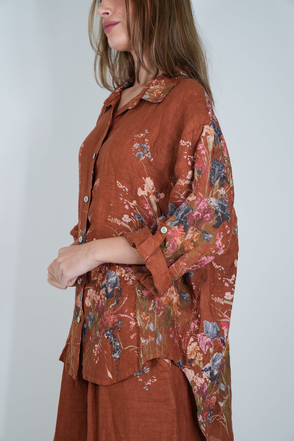 Rust Claire Linen Shirt
