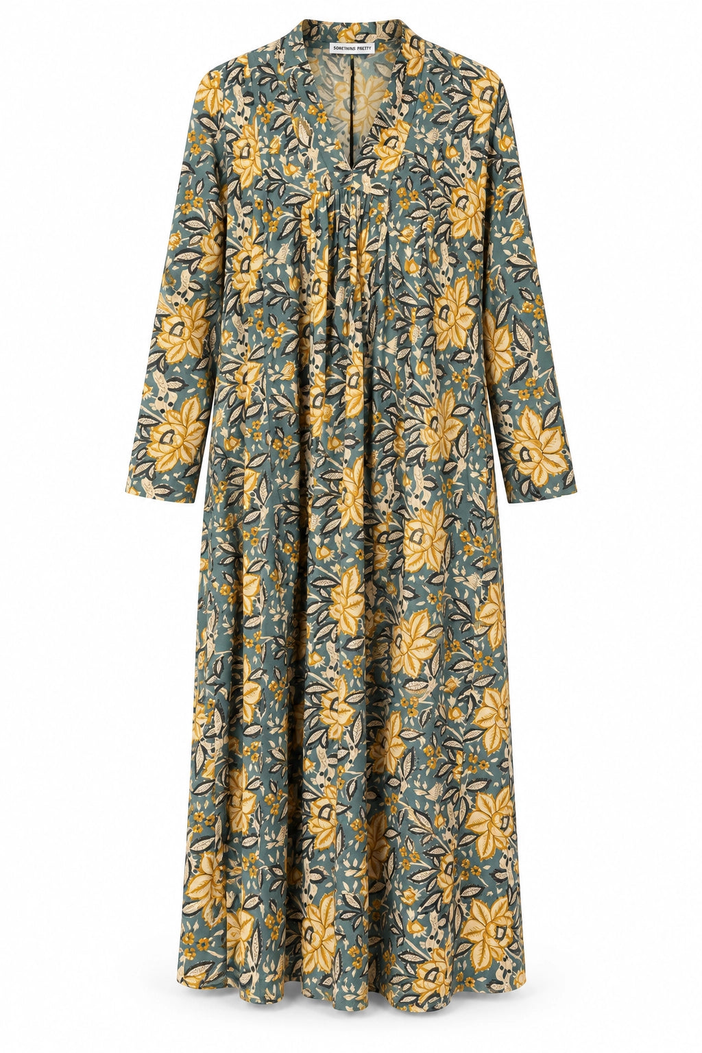 Sage and Thatch Cotton Print Liyana Kaftan Dress