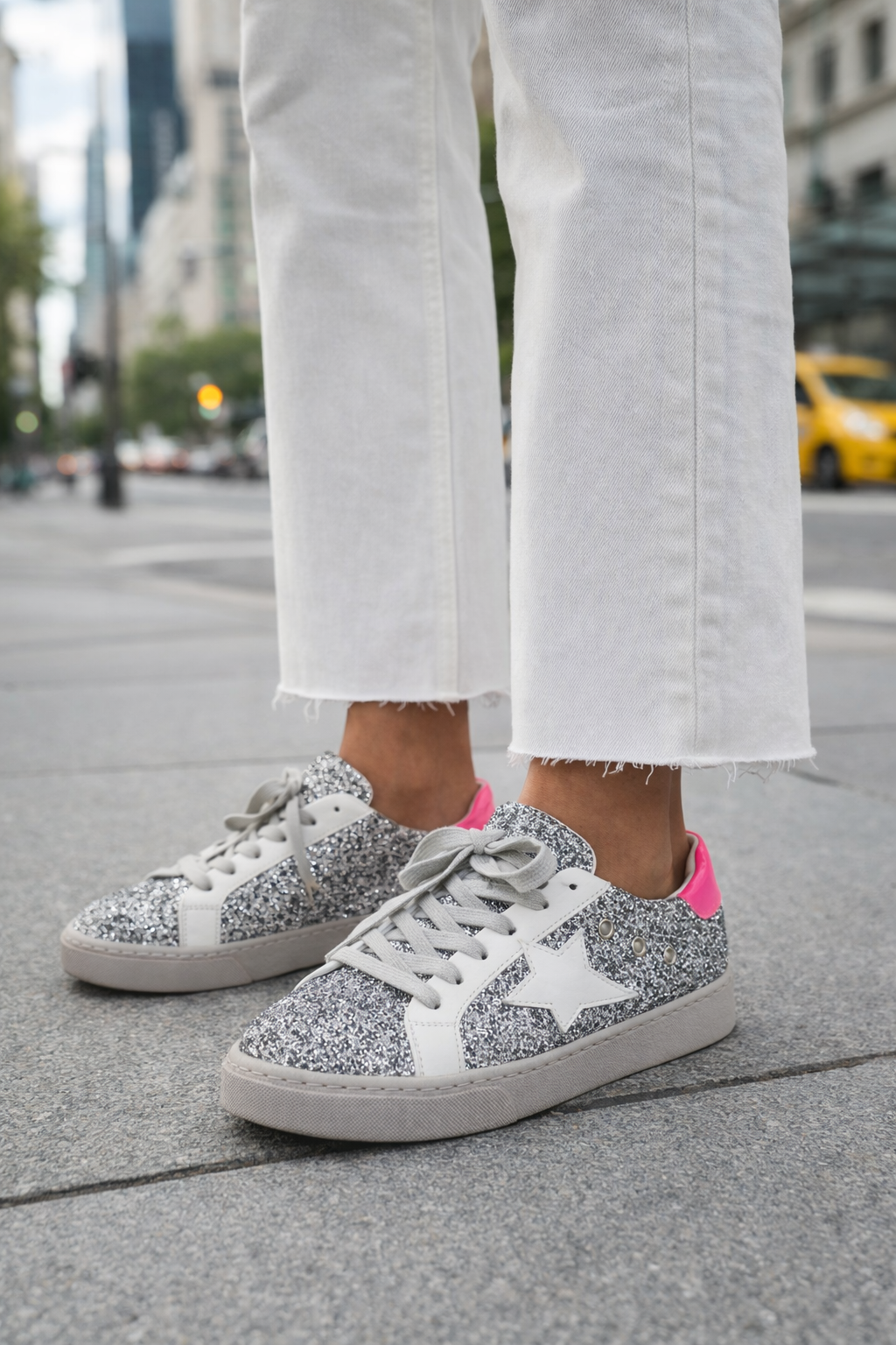 Silver Glitter Terri Sneaker