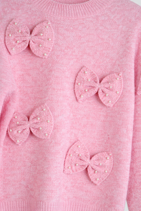 Pink Bow Jumper
