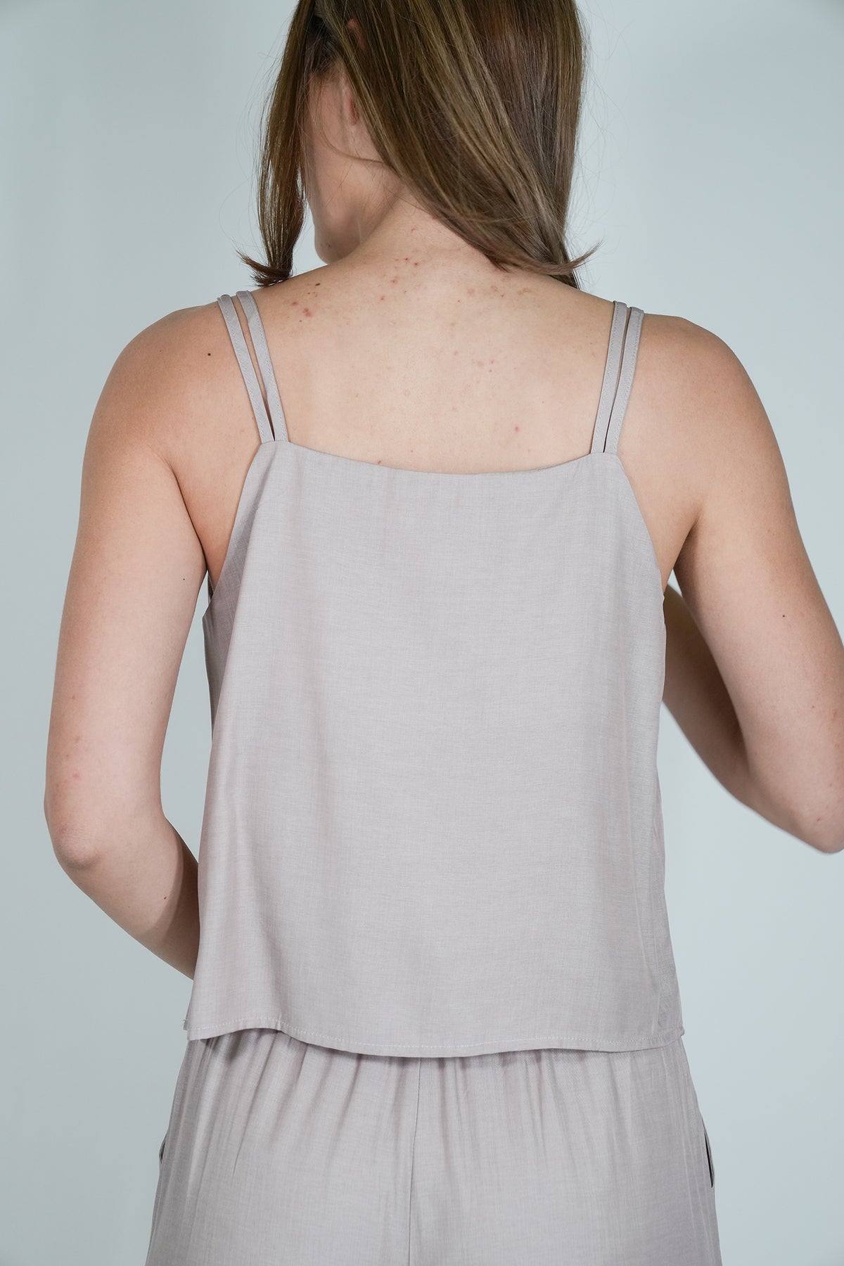 Taupe Minki Strappy Top