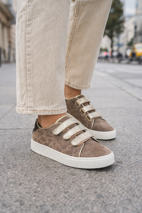 Taupe Snake Ady Sneaker