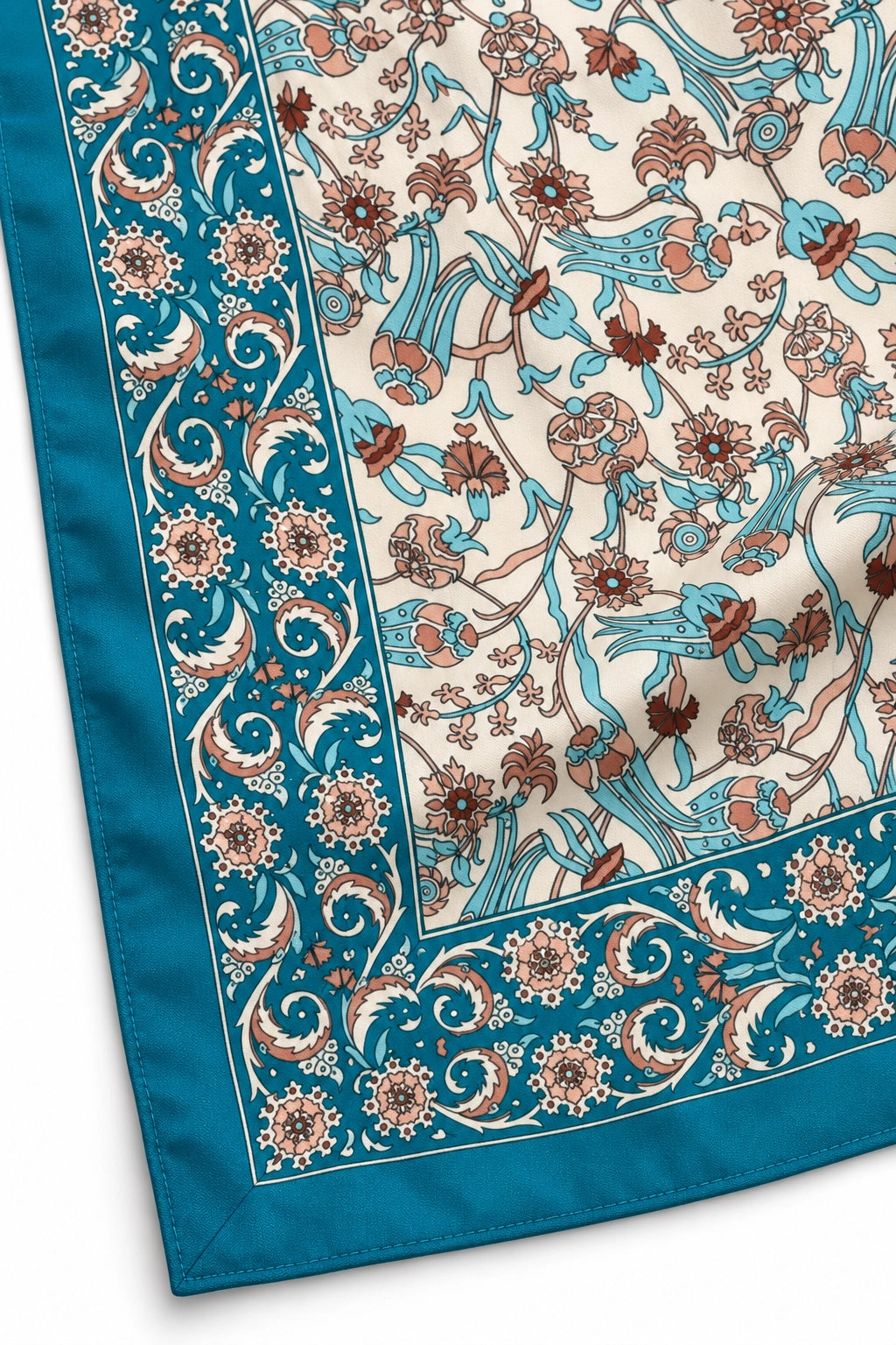 Teal Empress Silk Scarf
