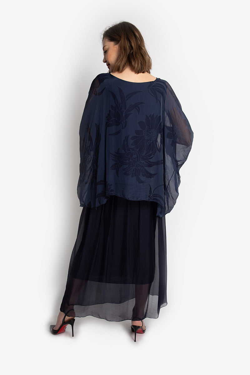 Ink Silk Skirt