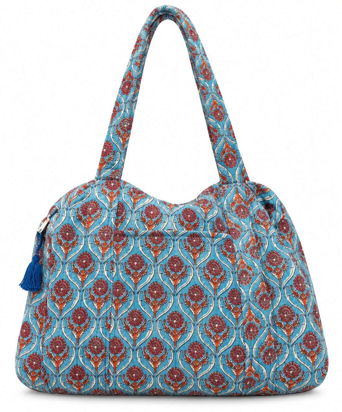 Turquoise Ring Print Duffel Bag With Zip