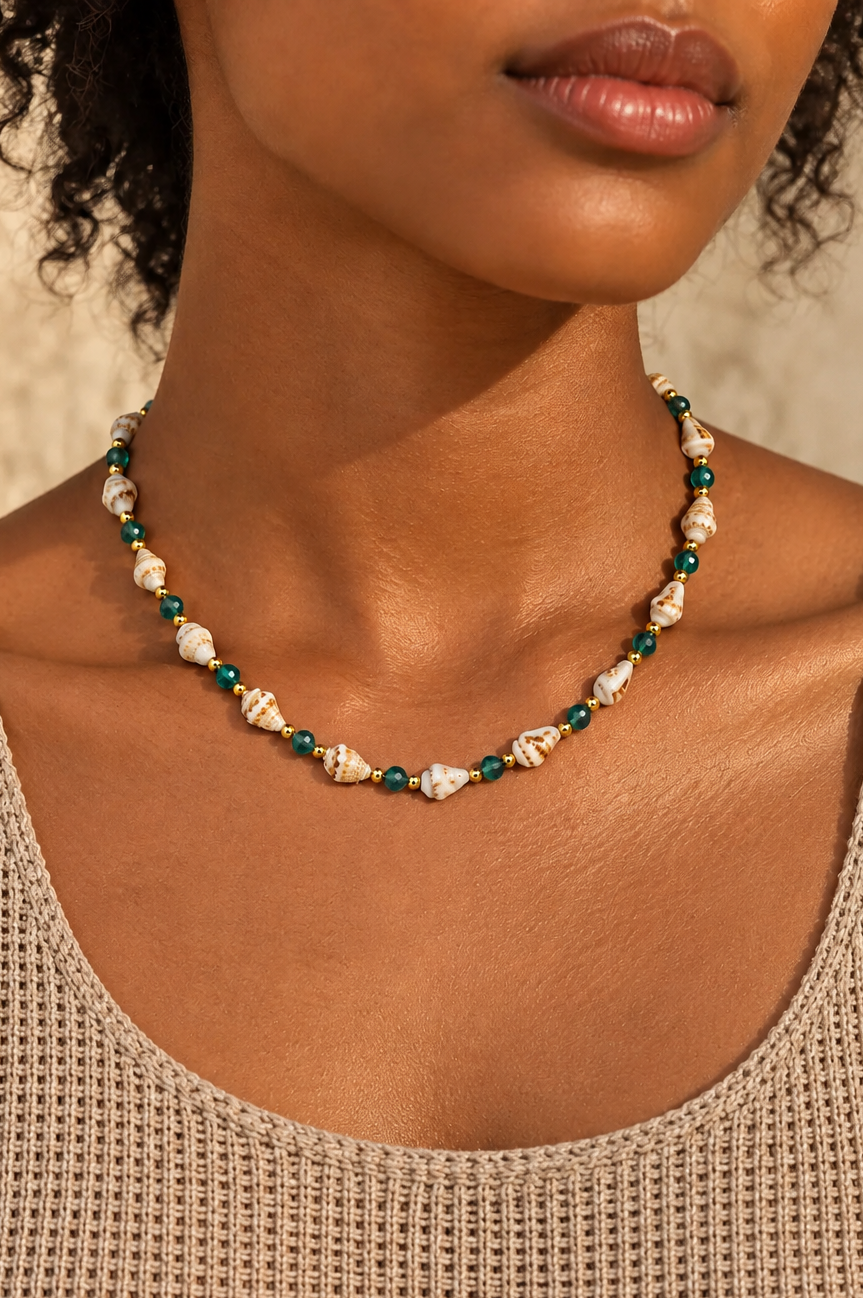 Emerald Shell Necklace