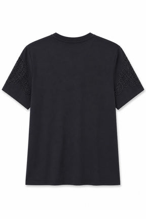 black_Cotton_Embroidered_Sleeve_Tee_front_somethingpretty