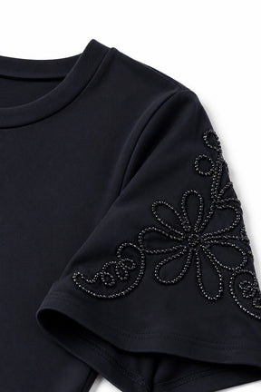 black_Cotton_Embroidered_Sleeve_Tee_front_somethingpretty