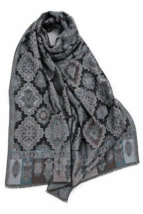 Patterned scarf on a white background