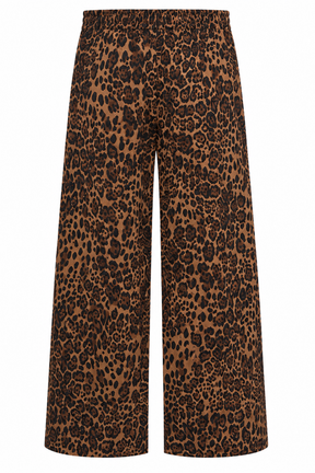 Leopard print pants on a white background