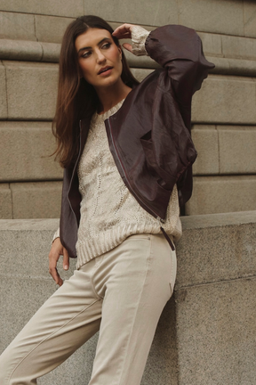 Burgundy Pleather Jacket