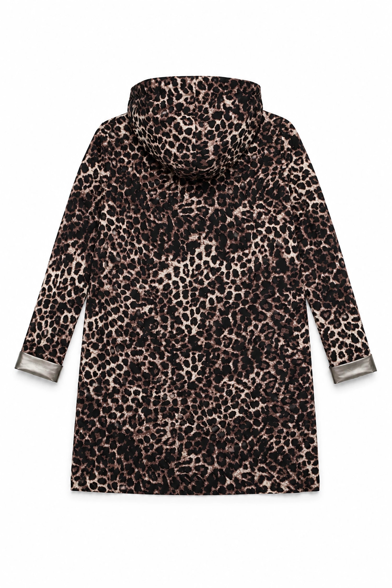 Leopard print coat on a white background