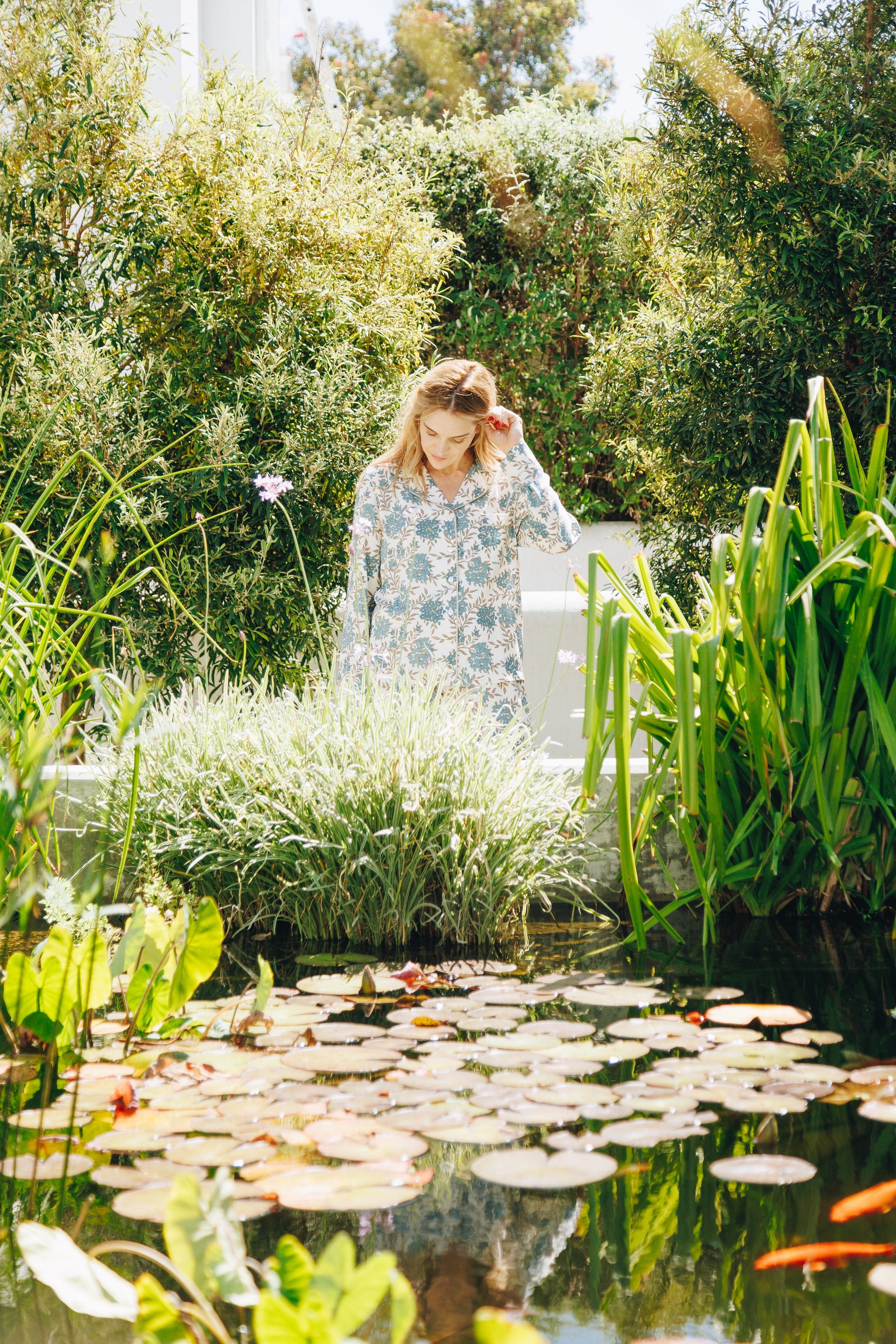 Moonlight Magic Blue Sprig Floral PJ