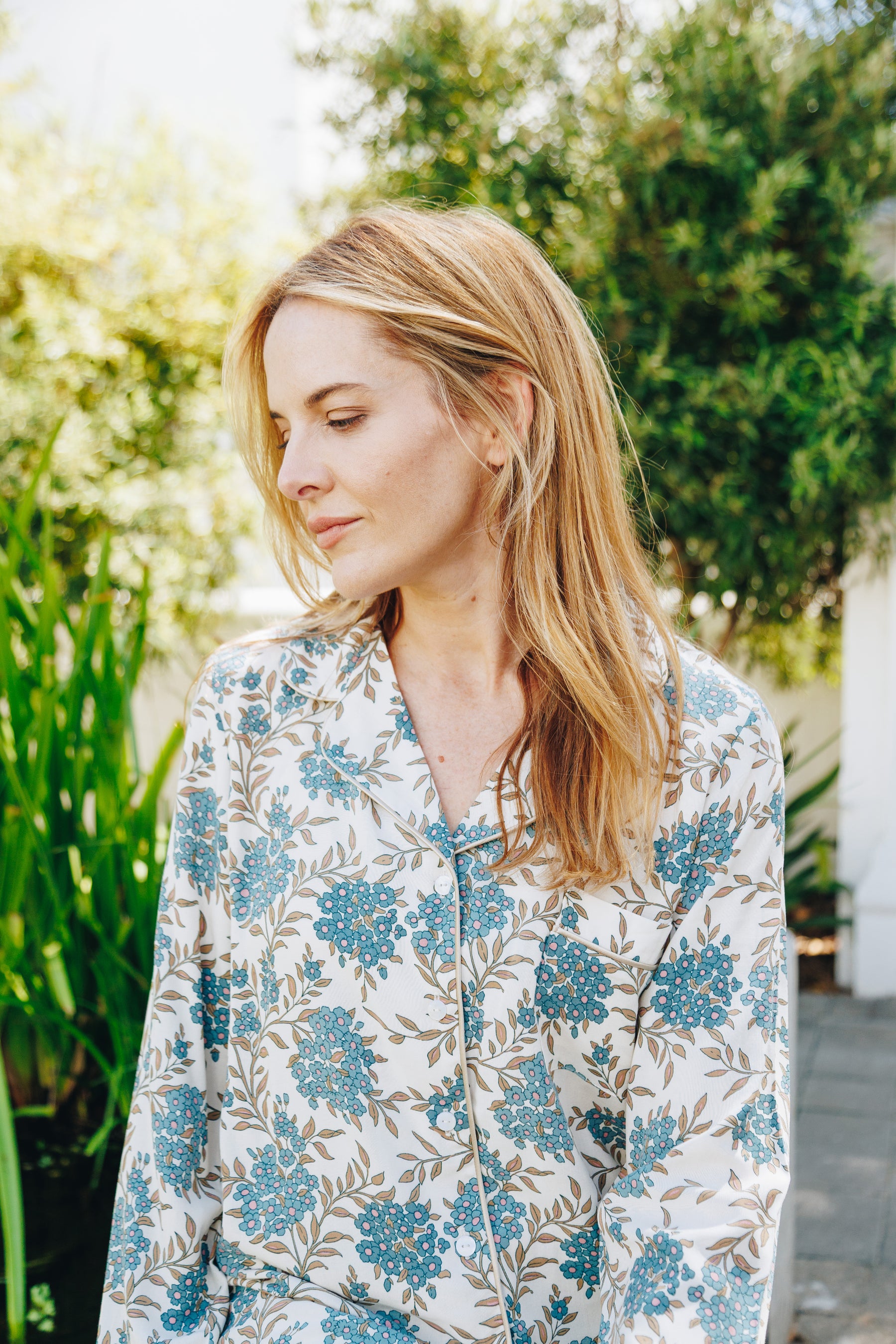 Moonlight Magic Blue Sprig Floral PJ