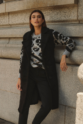 leopard sequin pullover 