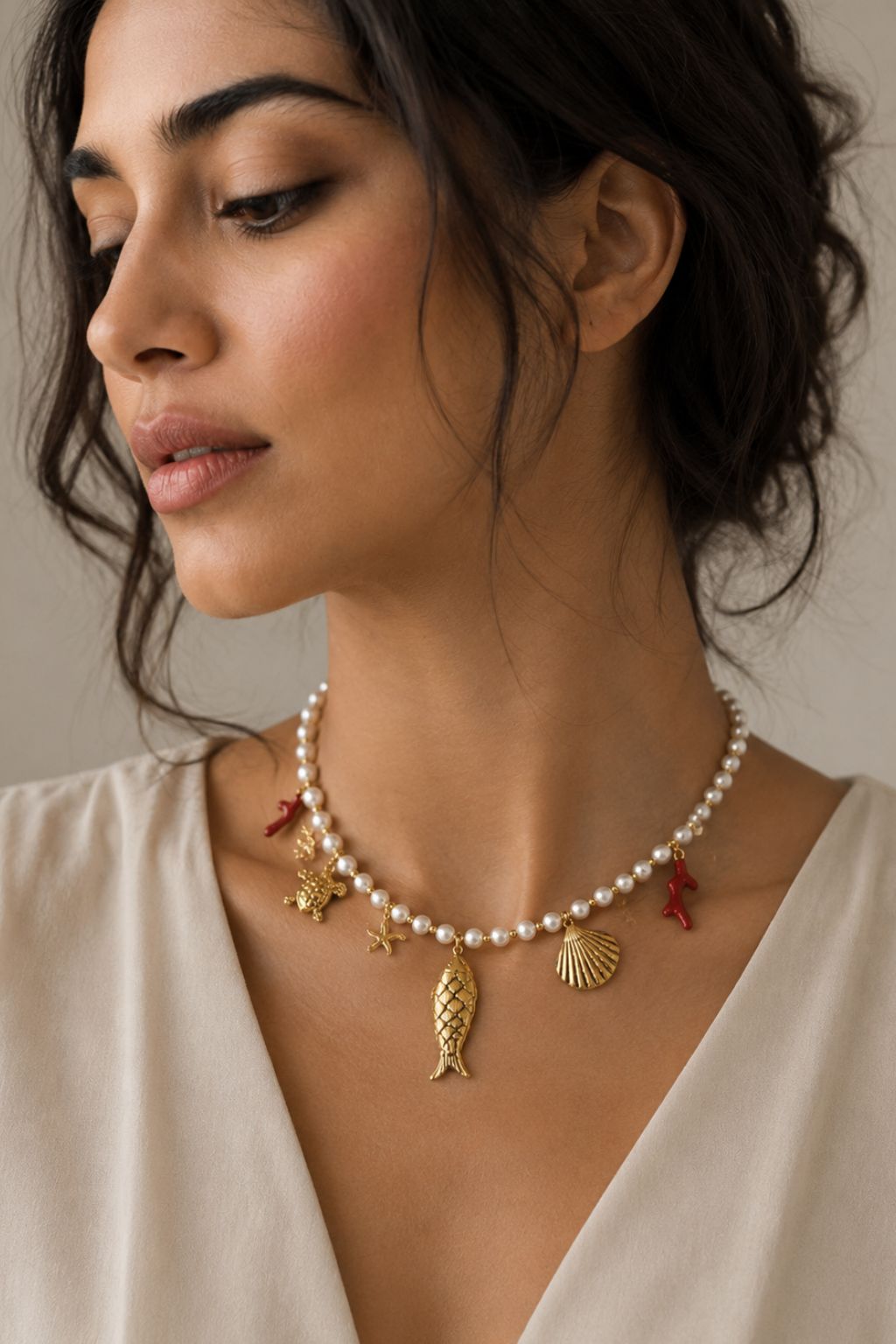 Pearl Fish Necklace